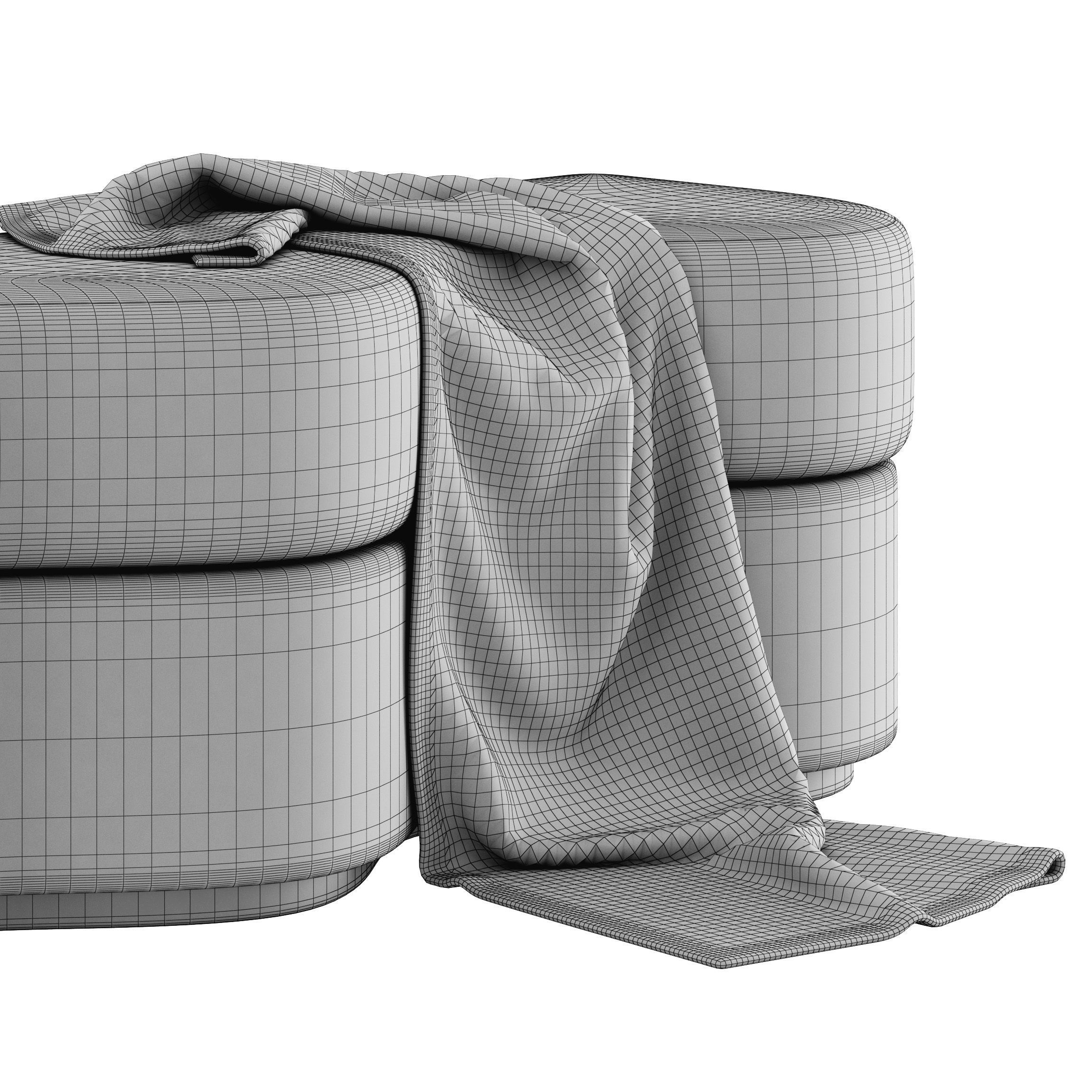 Triana Bench By En Gold 3D model_15