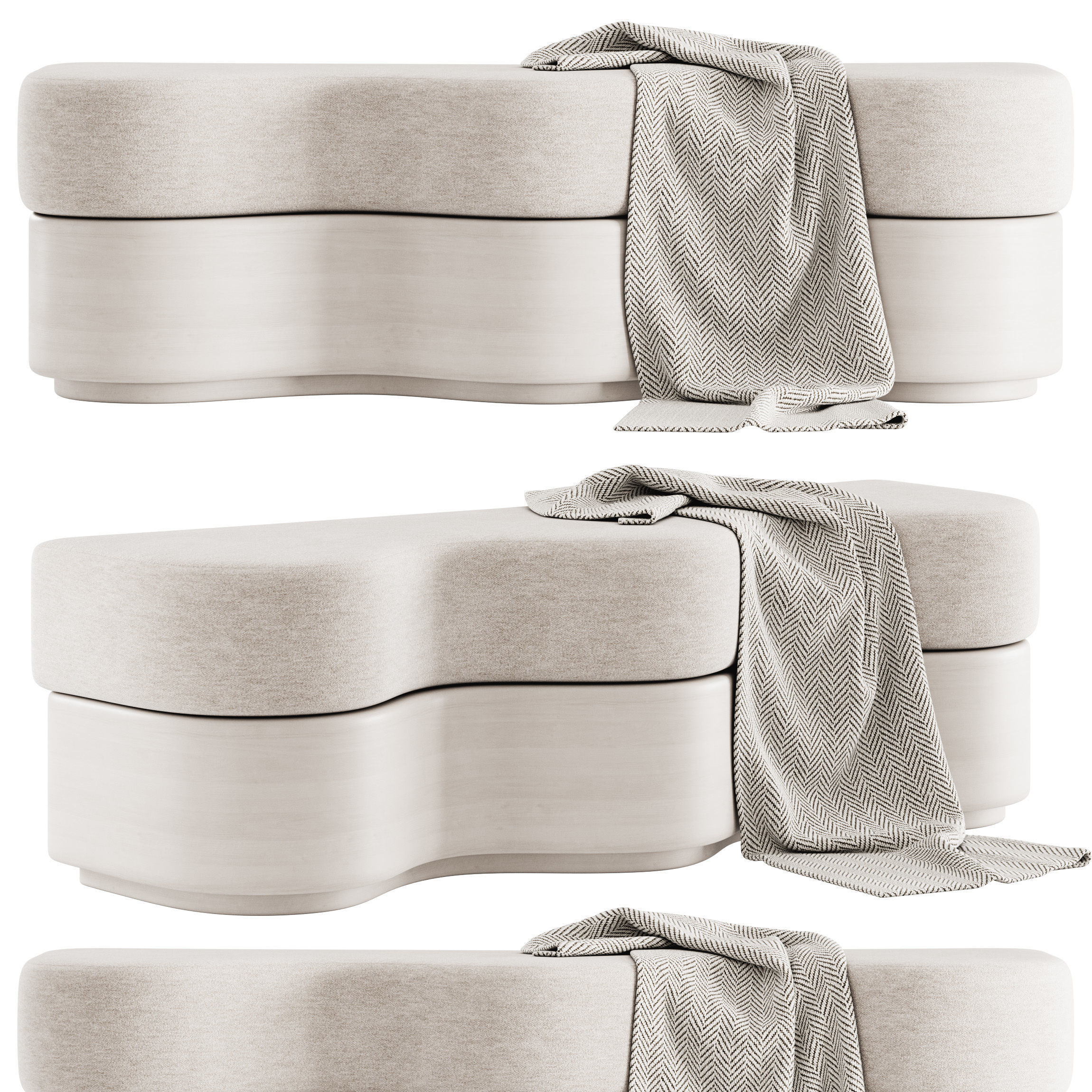 Triana Bench By En Gold 3D model_1