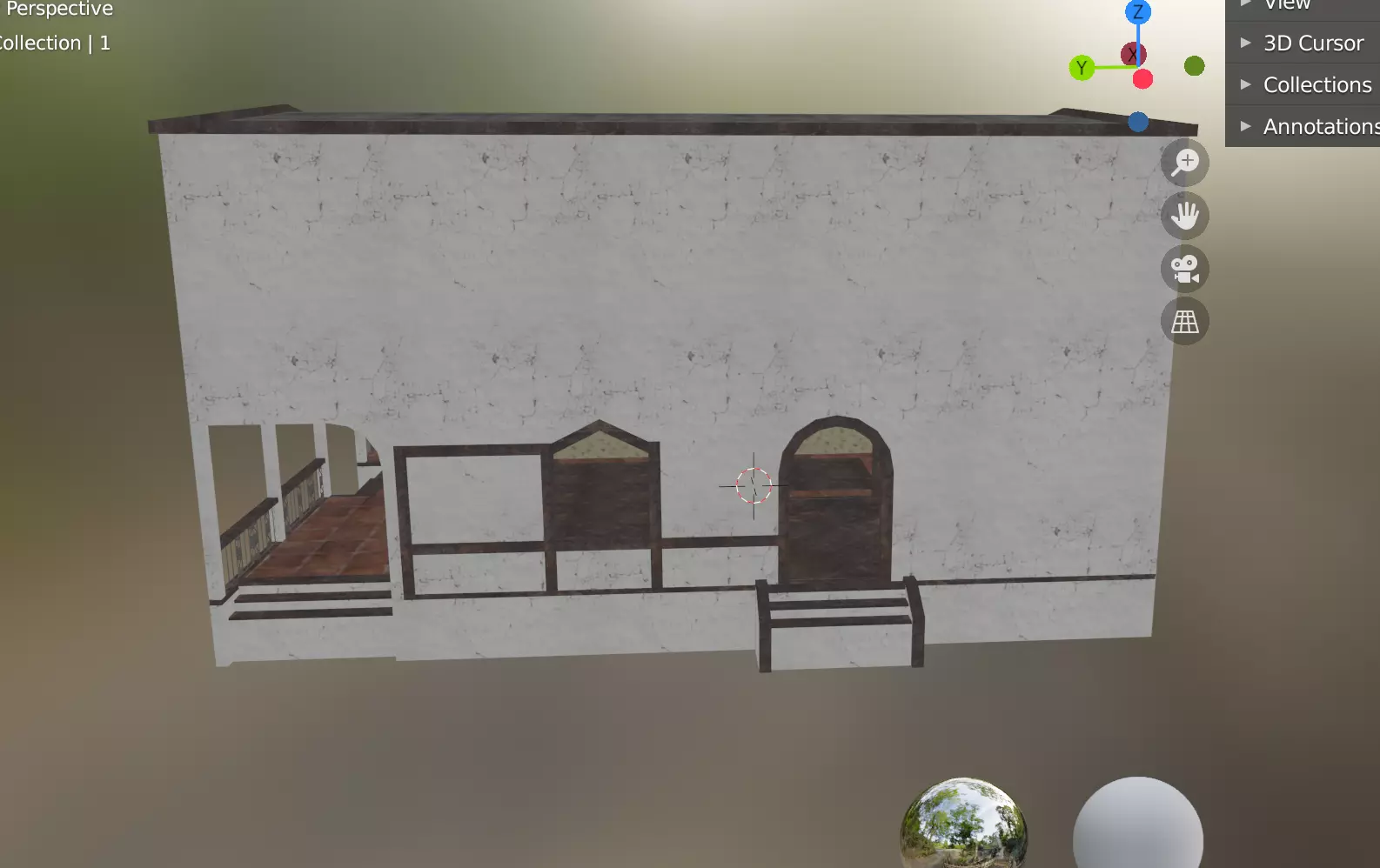 house building 4 Low-poly 3D model_0