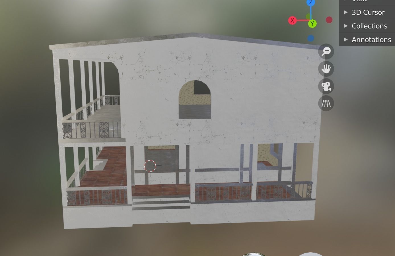 house building 4 Low-poly 3D model_1