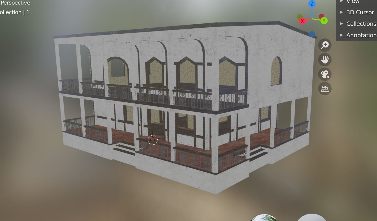 house building 4 Low-poly 3D model_10