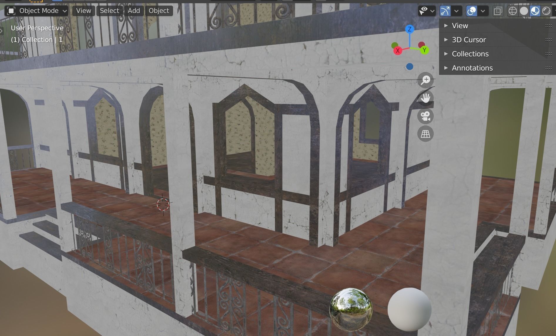 house building 4 Low-poly 3D model_8