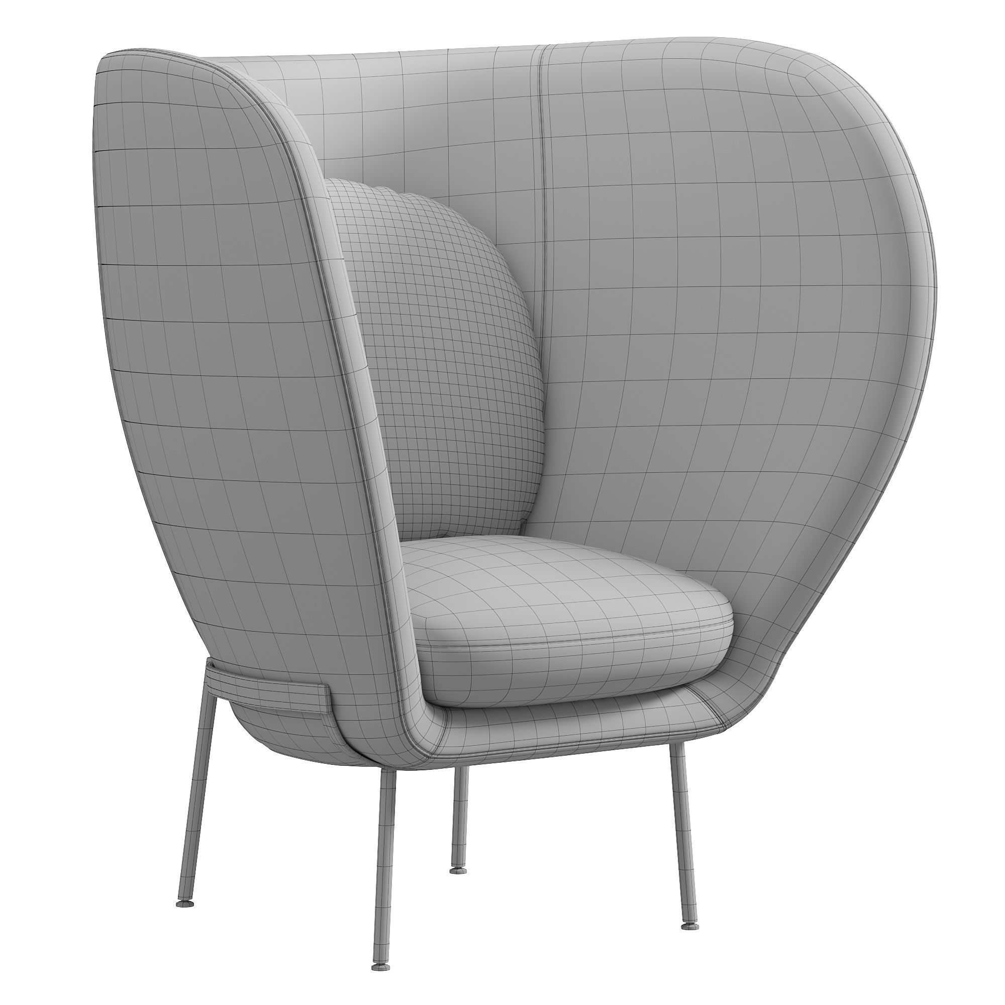 Armada armchair by Nipa Doshi  3D model_3