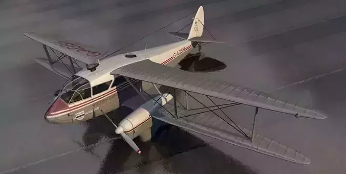 De Havilland DH-89 Dragon Rapide 3D model