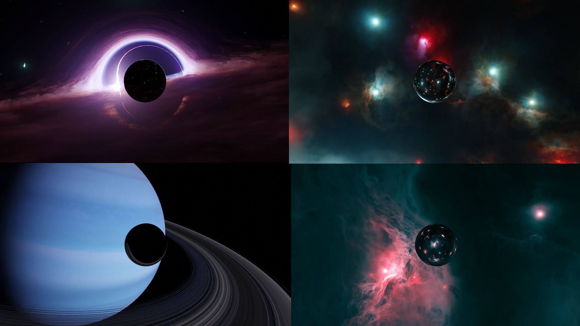 Space blackhole and nebula HDRI Sci-fi 3D Model Collection Low-poly 3D model_1
