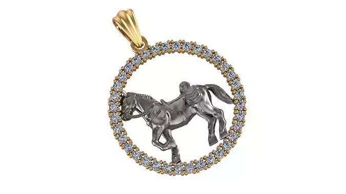 Horse Pendant 3D print model