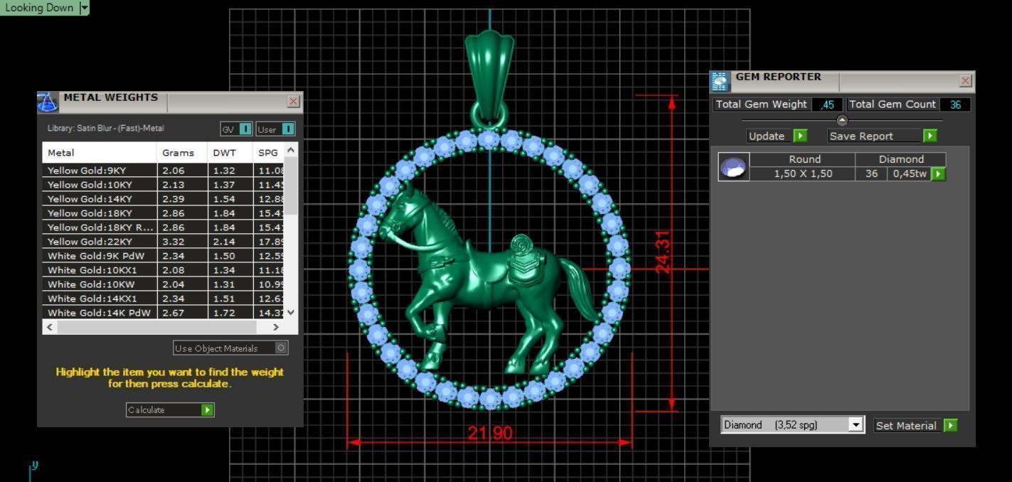 Horse Pendant 3D print model_4