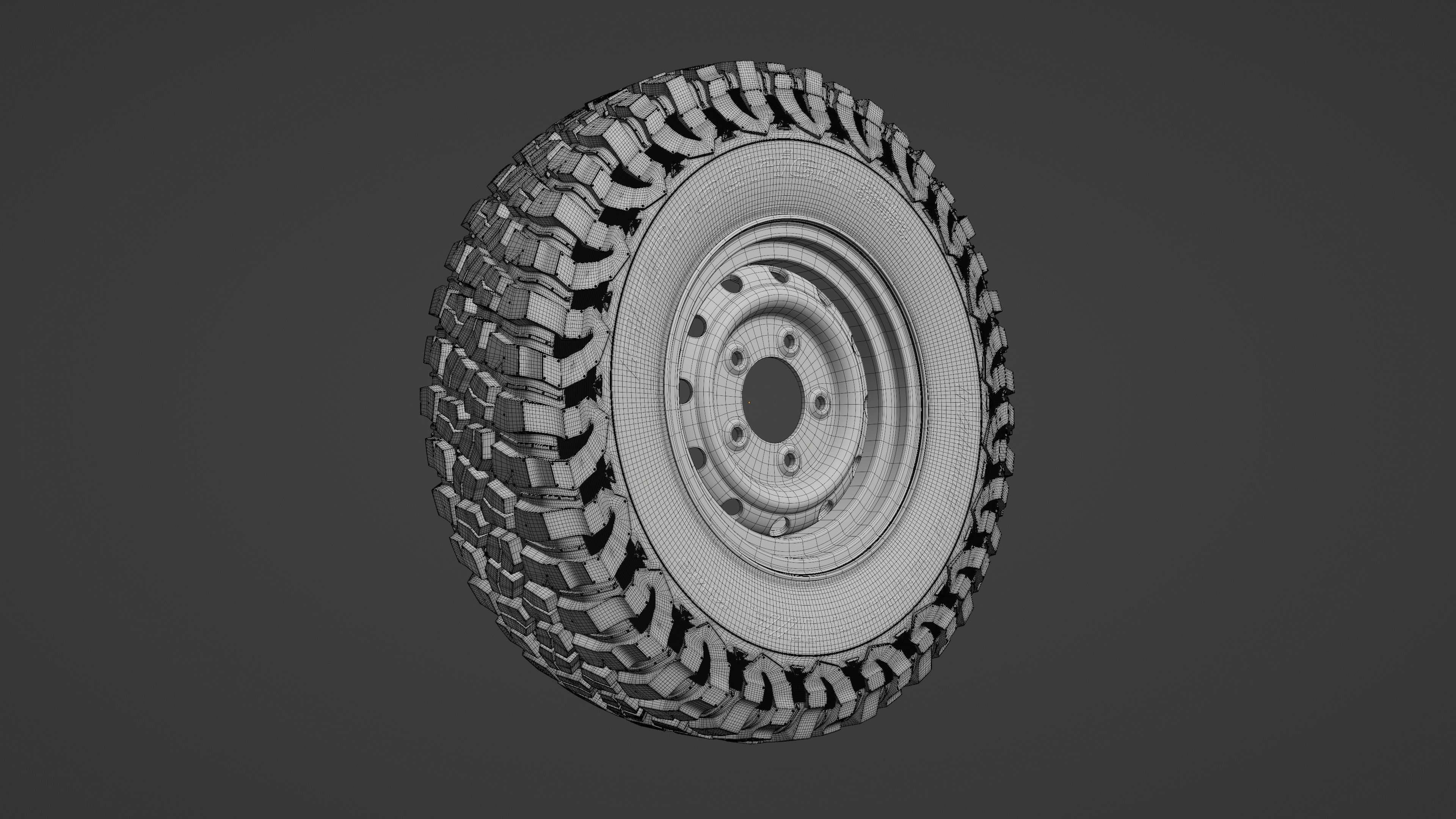 BFGoodrich Baja KM3 Tire - Real world details 3D model_7