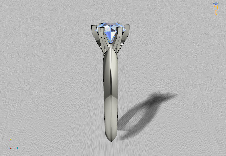 Engagement ring 3D print model_2