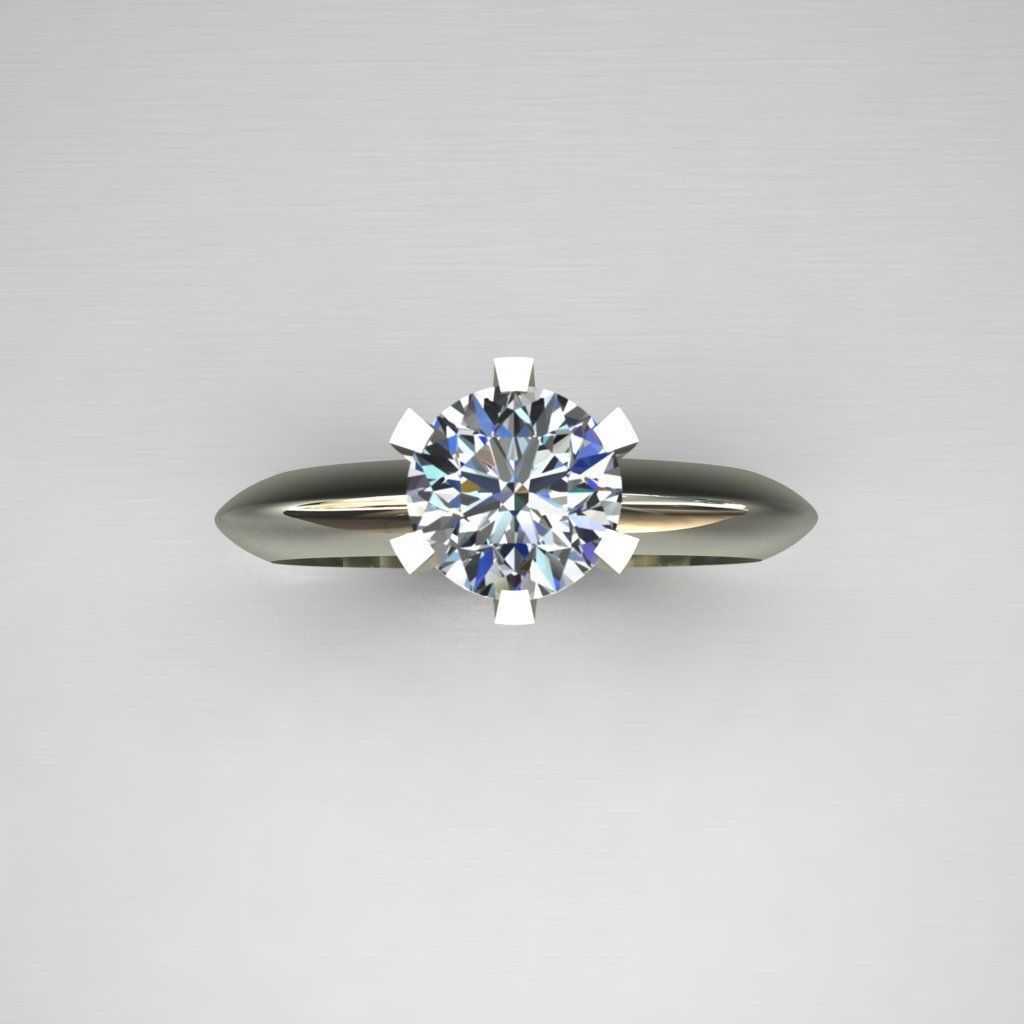 Engagement ring 3D print model_1