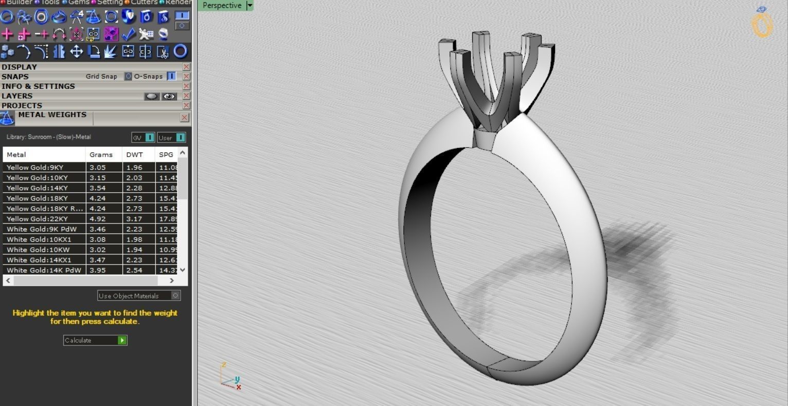 Engagement ring 3D print model_4