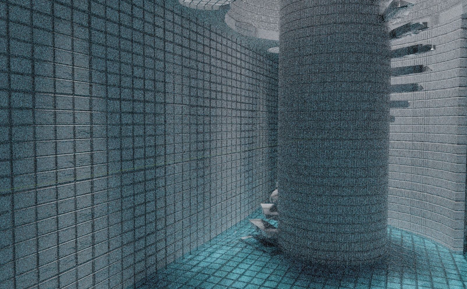 Hi-res scene in Backrooms style 3D model_2