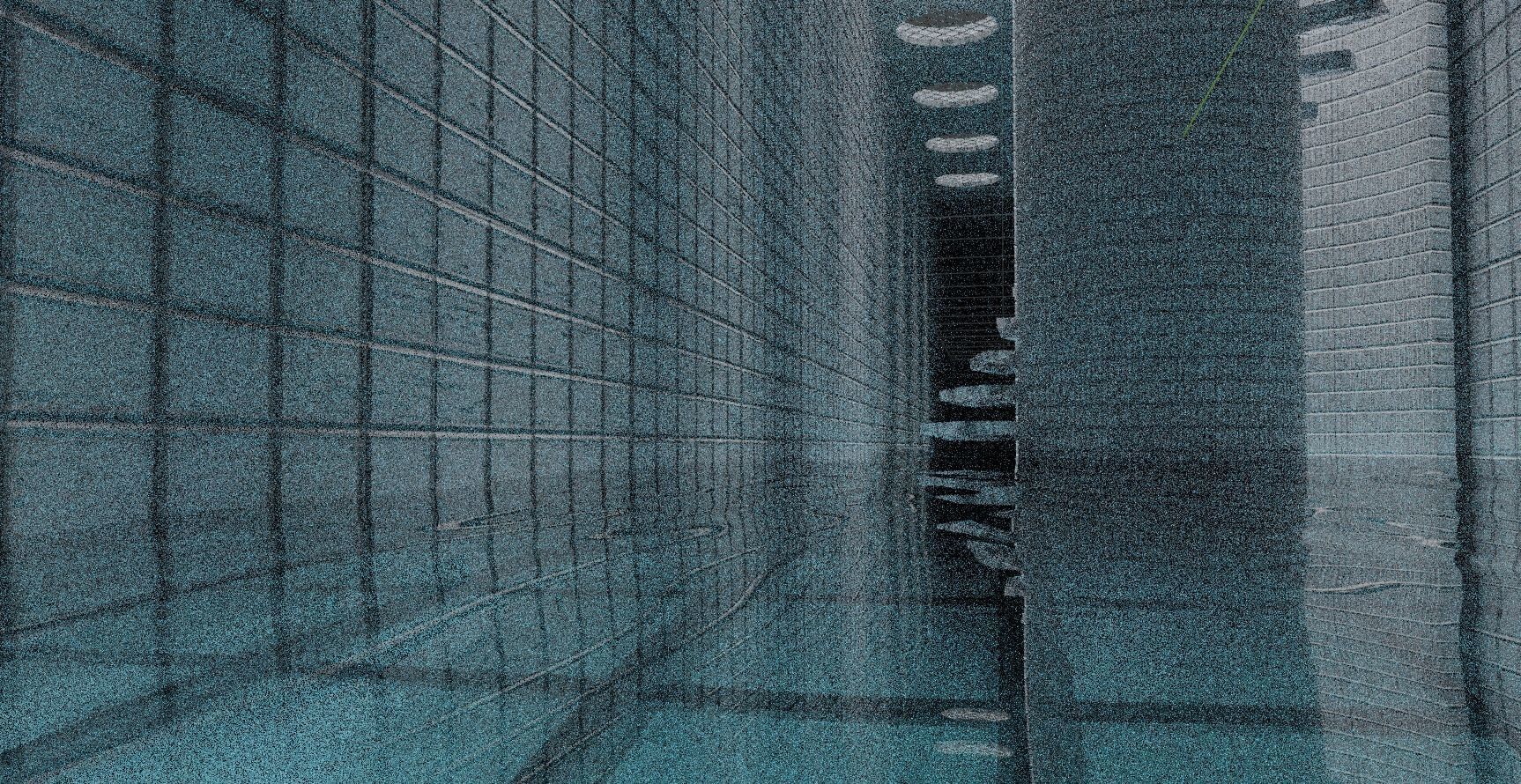 Hi-res scene in Backrooms style 3D model_4