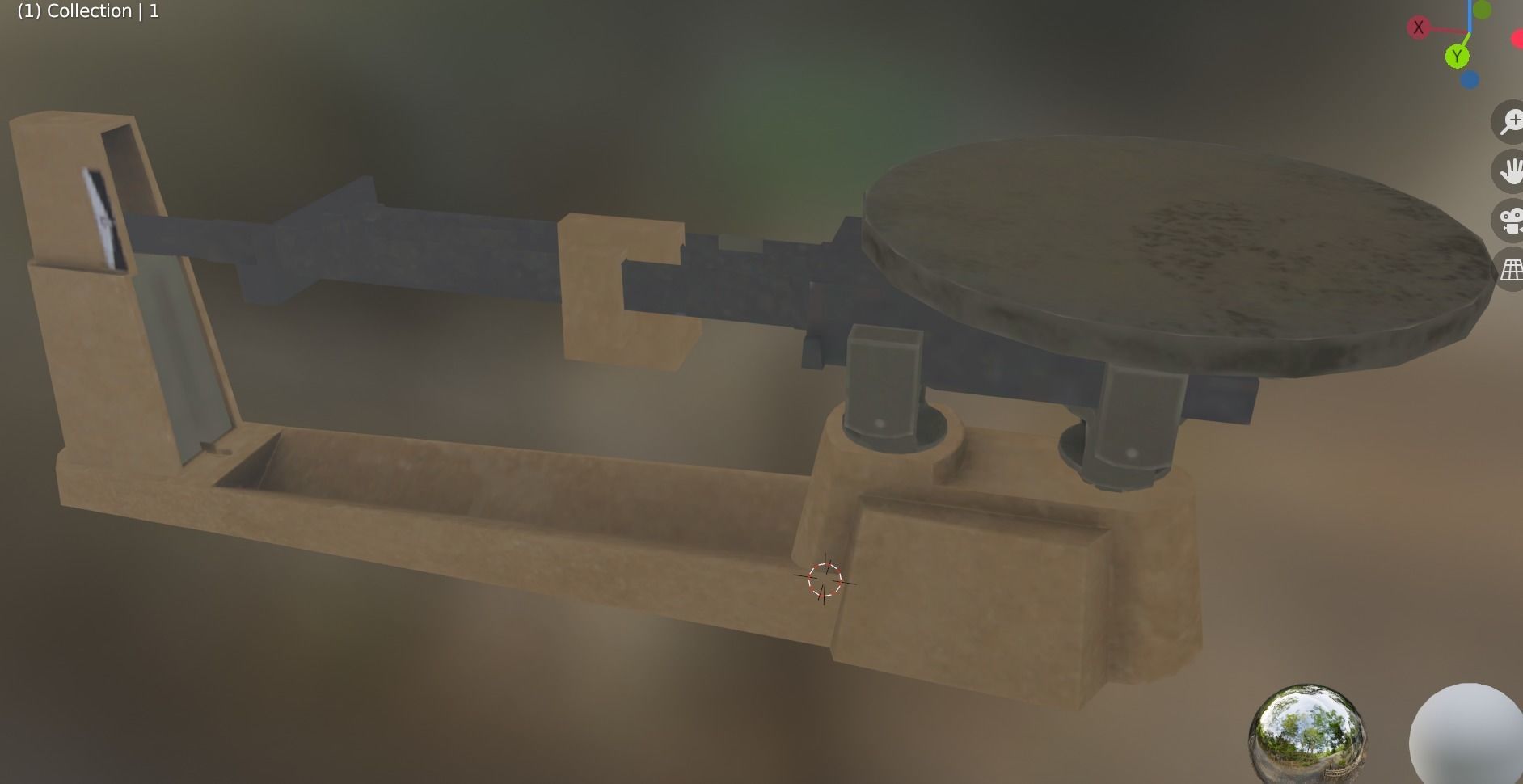 balance scale Low-poly 3D model_2