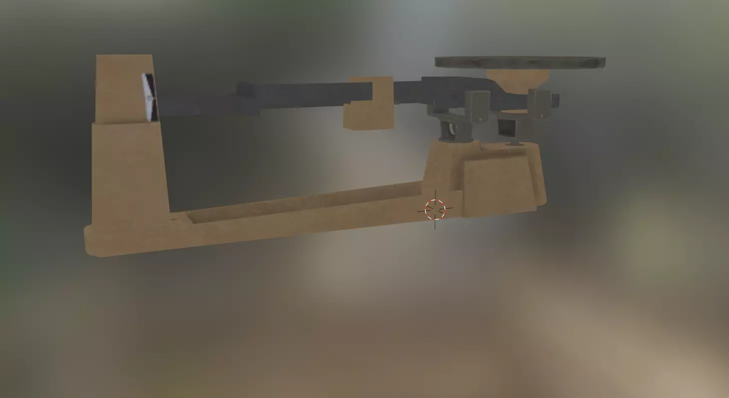 balance scale Low-poly 3D model_0