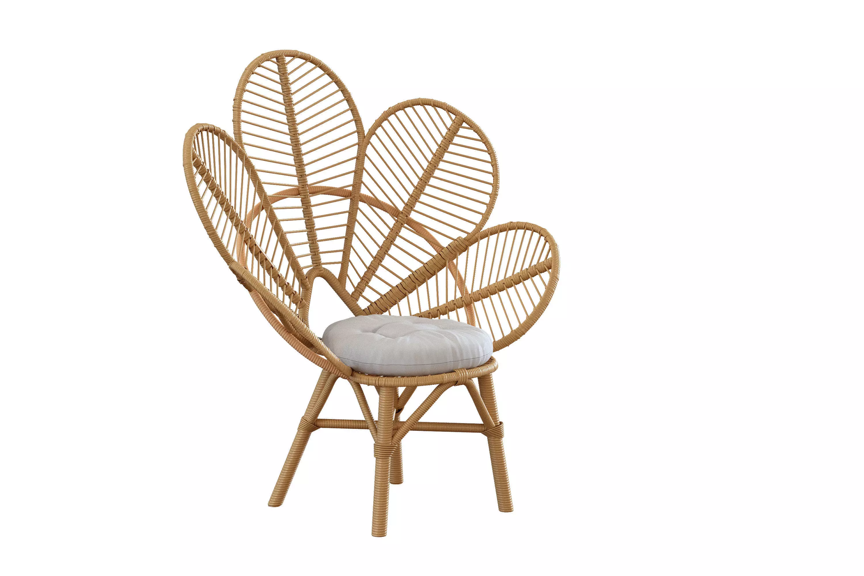 rattan chair 3D model_0