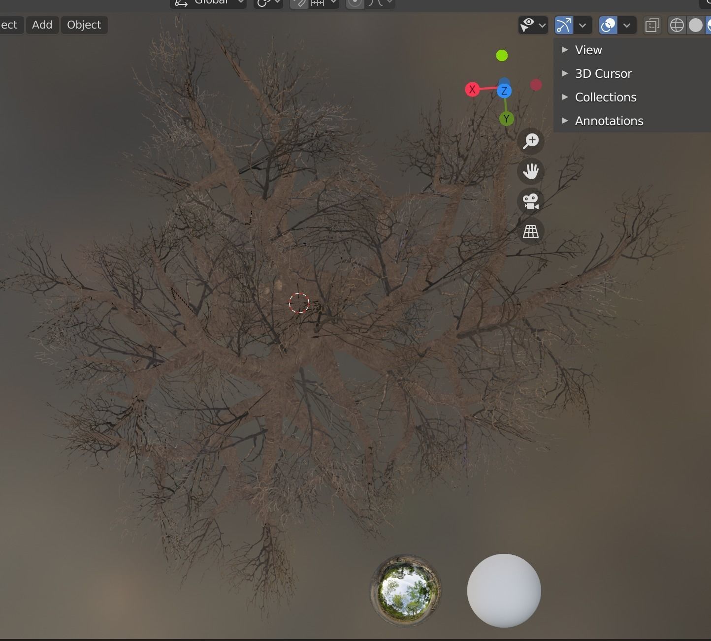 baobab tree Low-poly 3D model_4