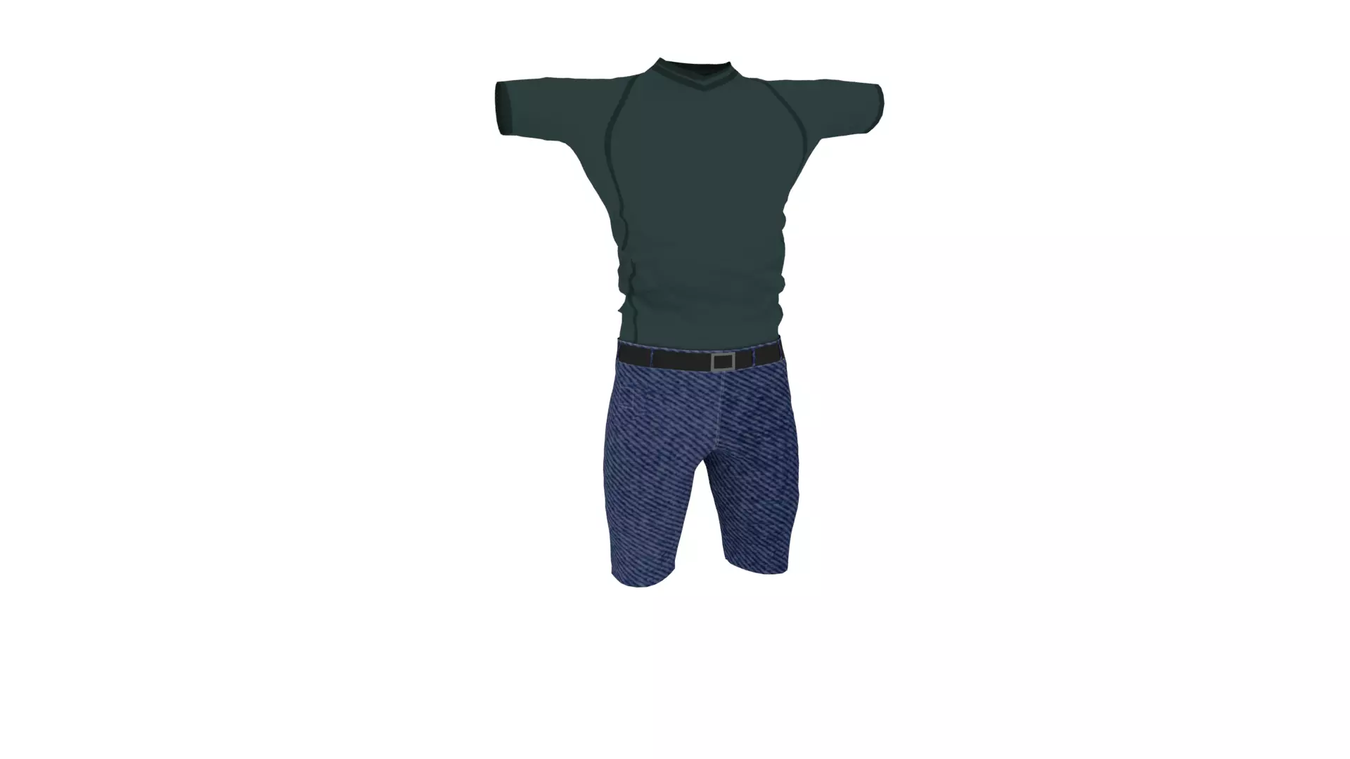 Mens Clothing Low-poly 3D model_0