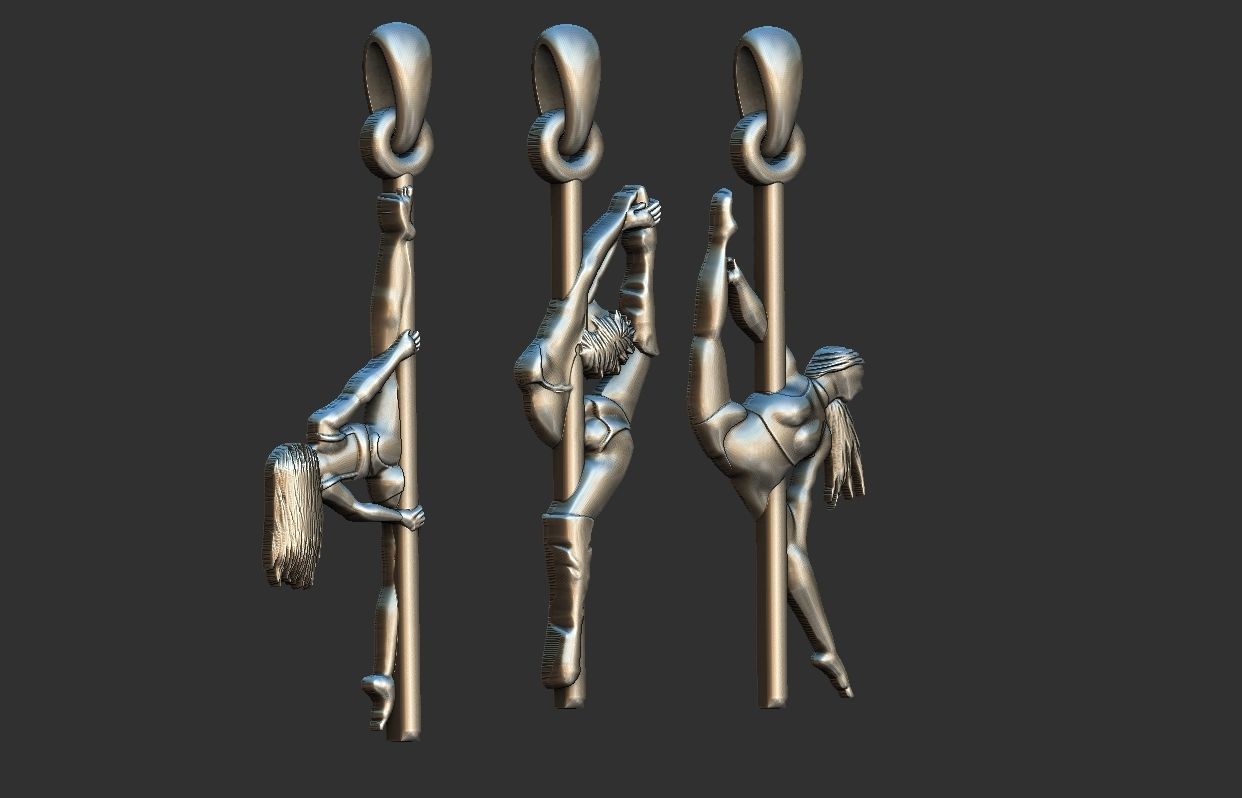 Pole Dancer Ladys 3D print model_1