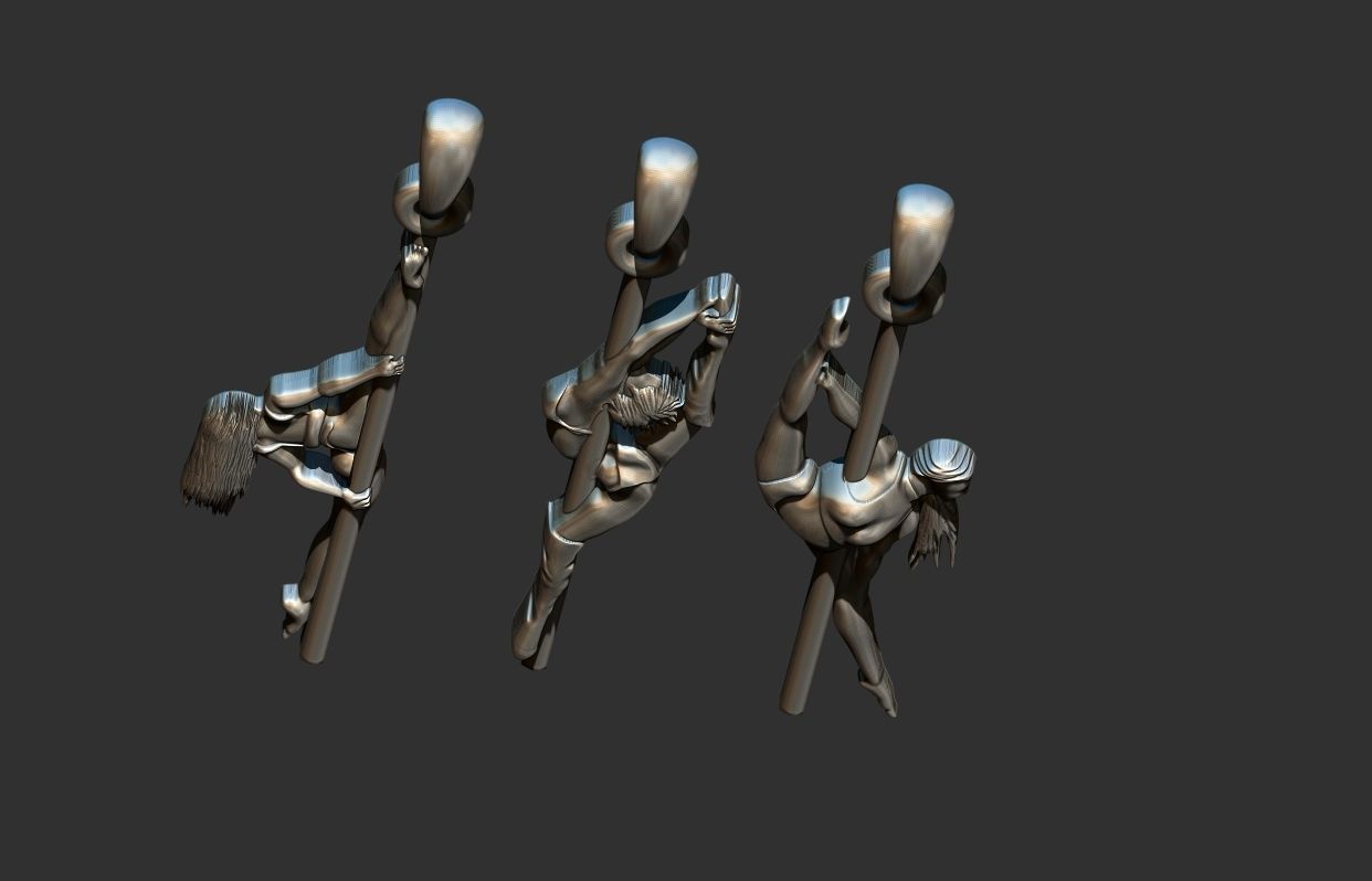 Pole Dancer Ladys 3D print model_3