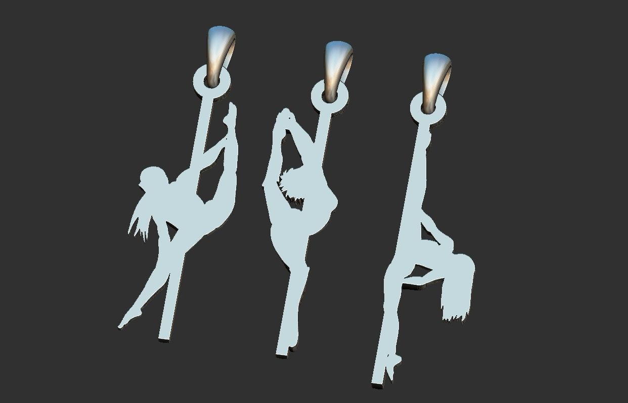 Pole Dancer Ladys 3D print model_4