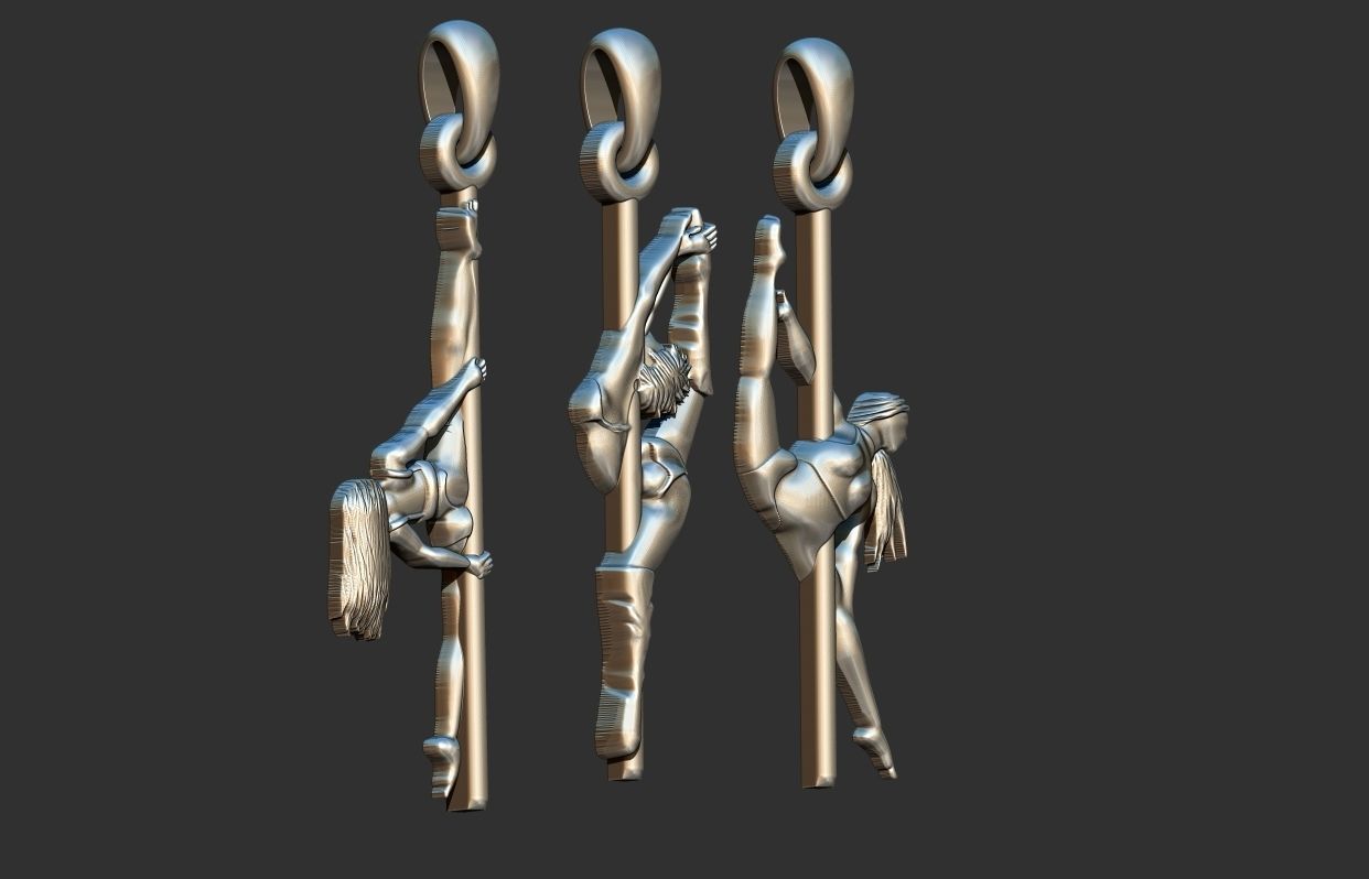 Pole Dancer Ladys 3D print model_2