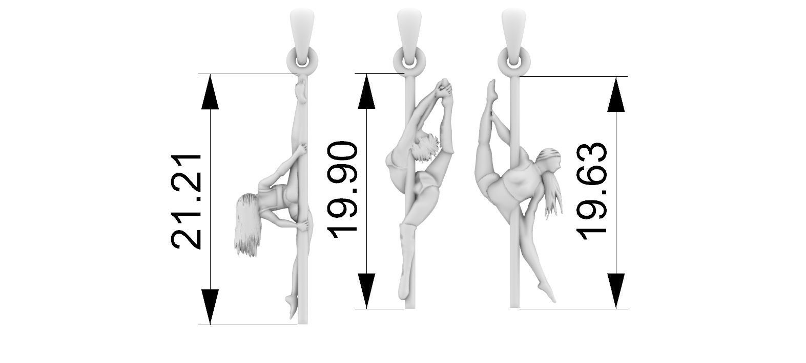 Pole Dancer Ladys 3D print model_6