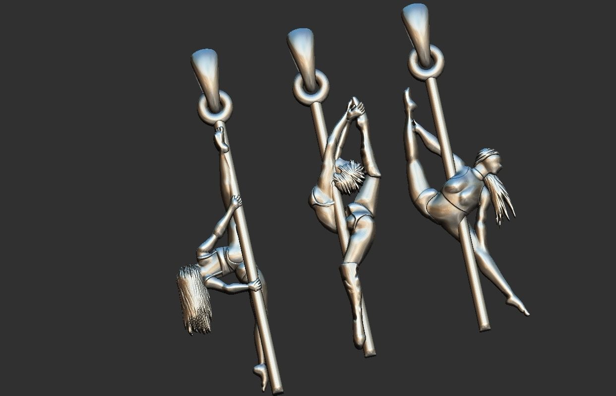 Pole Dancer Ladys 3D print model_8