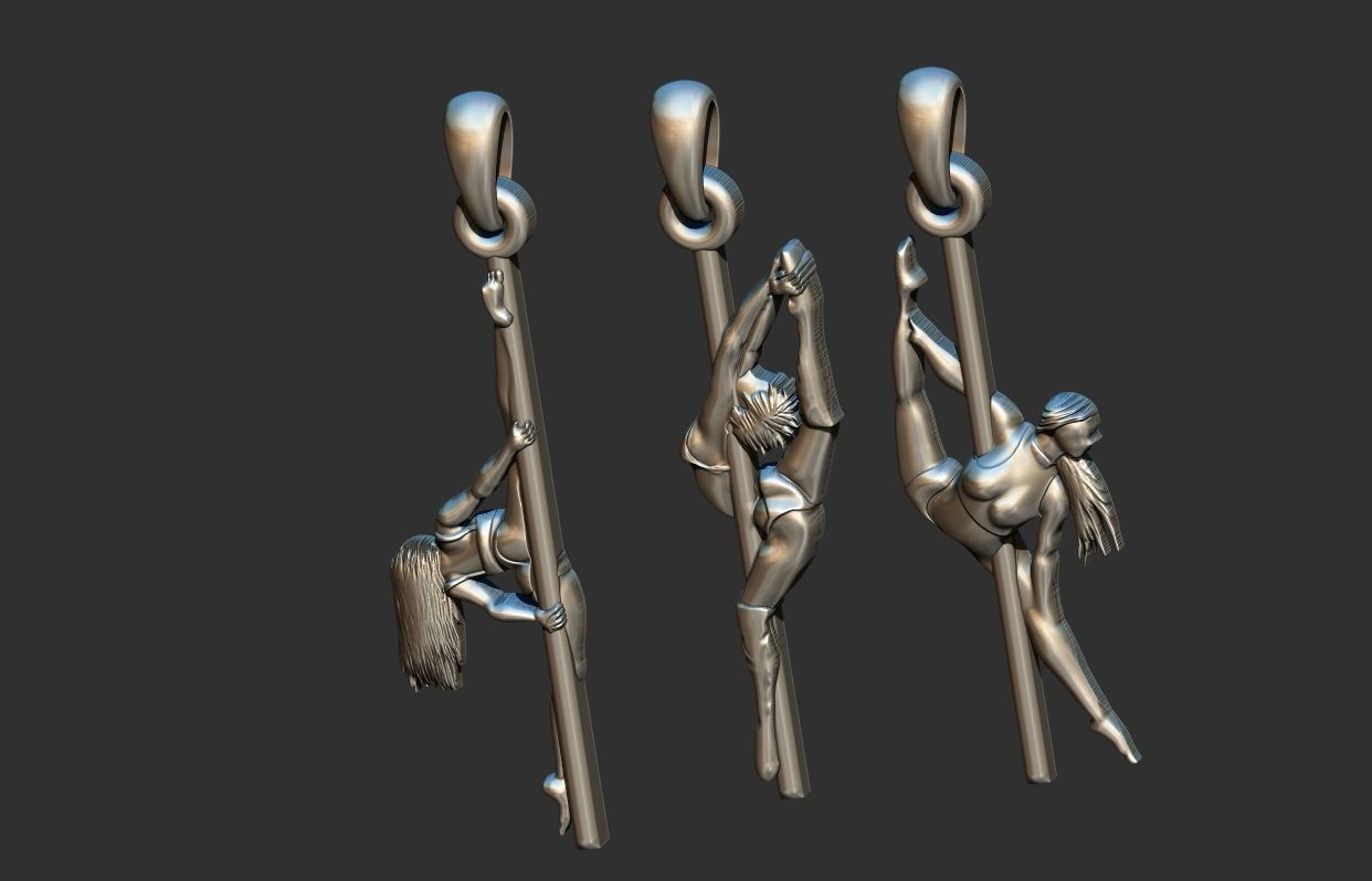 Pole Dancer Ladys 3D print model_7