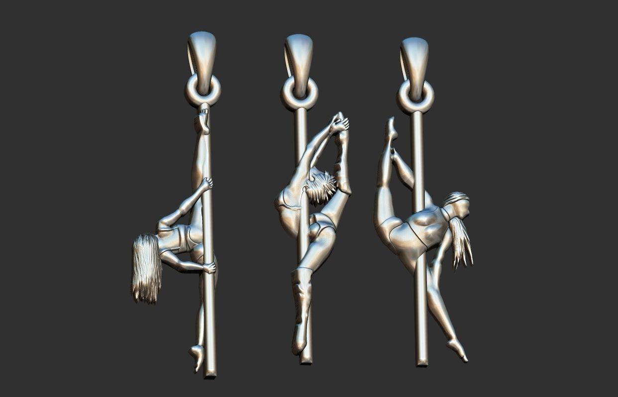 Pole Dancer Ladys 3D print model_9