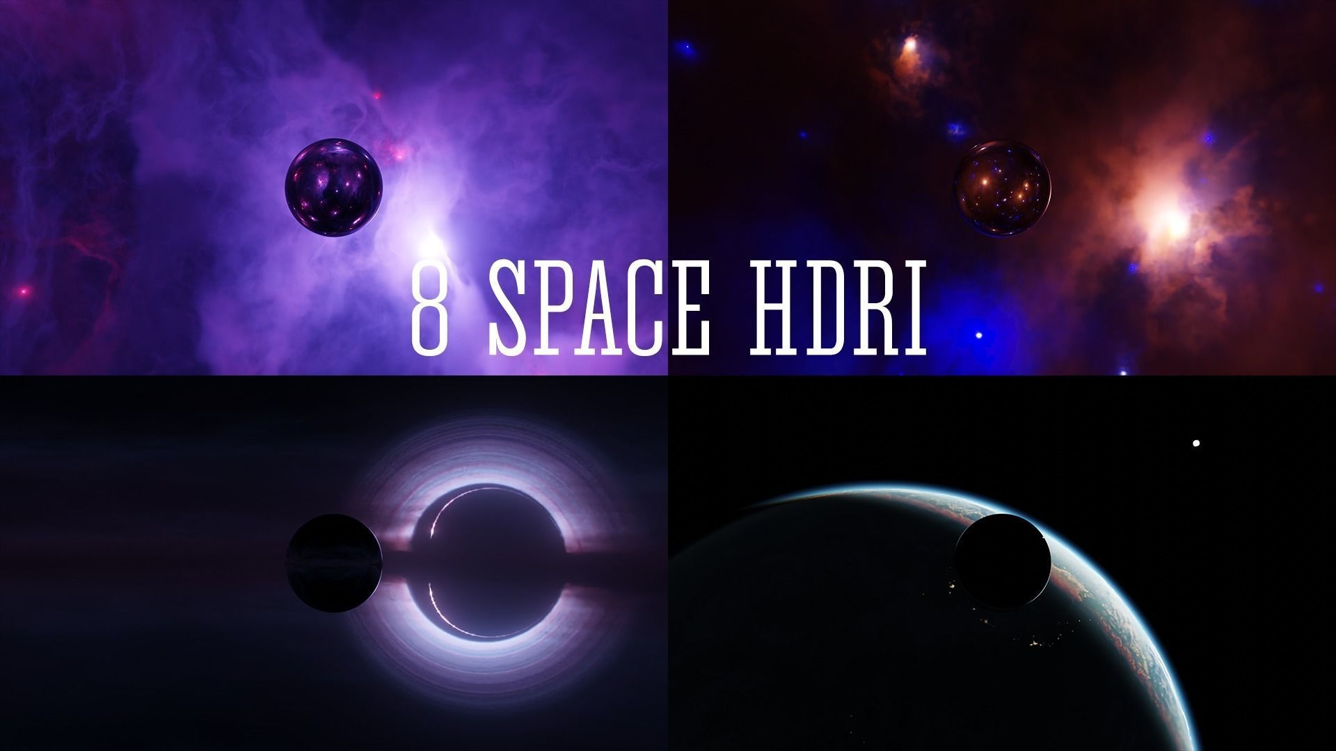 Space beauty HDRI Sci-fi 3D Model pack Low-poly 3D model_1