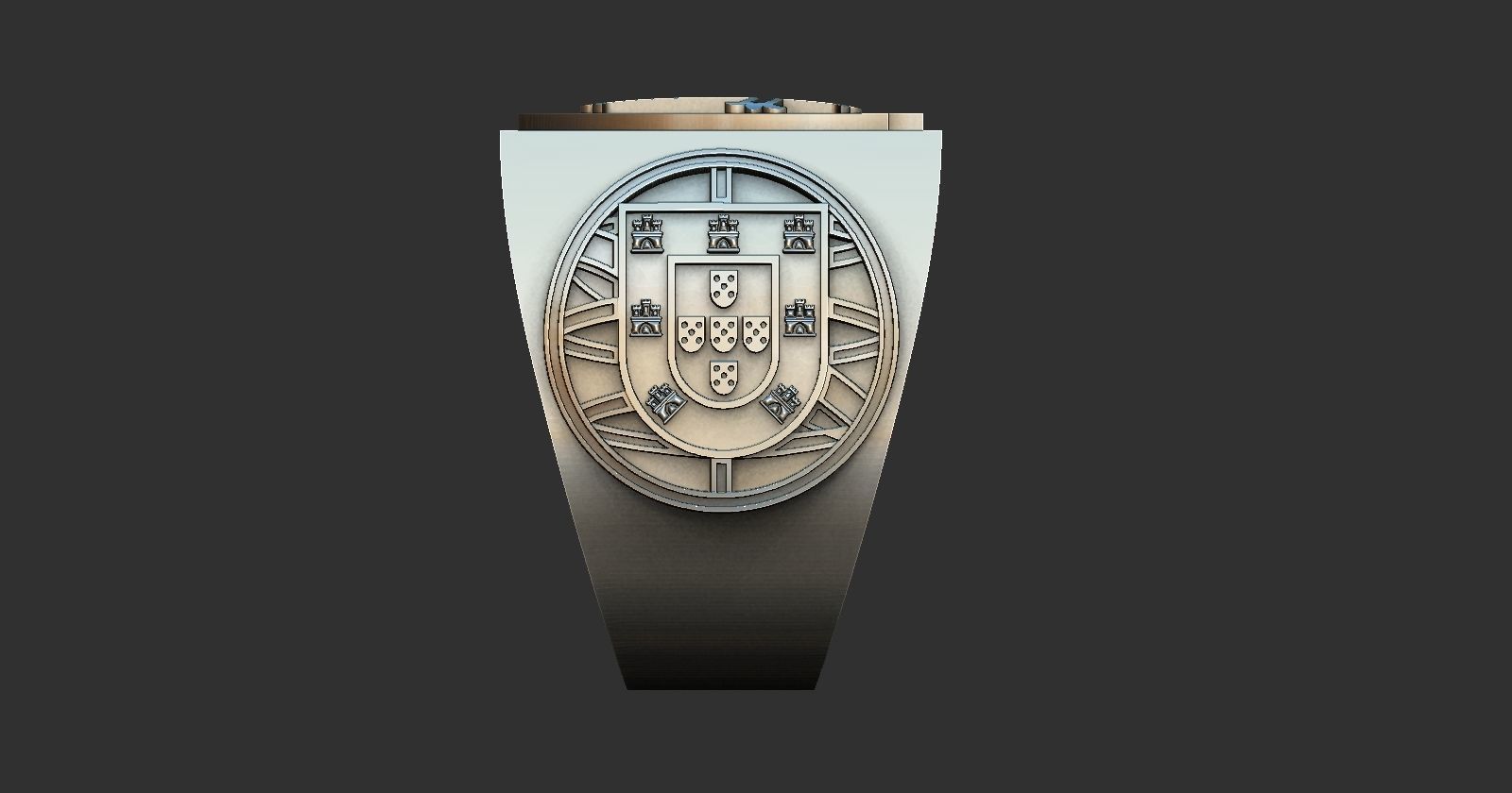 Portuguesa Soccer Ring 3D print model_10