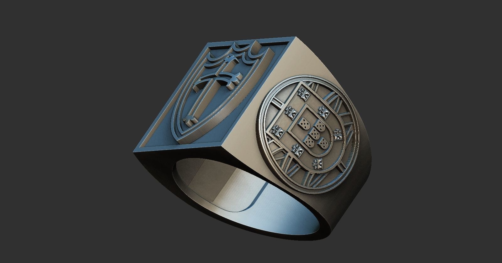 Portuguesa Soccer Ring 3D print model_3