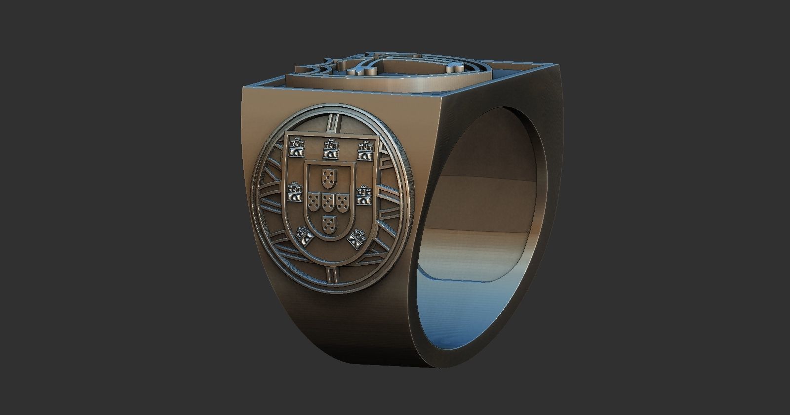 Portuguesa Soccer Ring 3D print model_2
