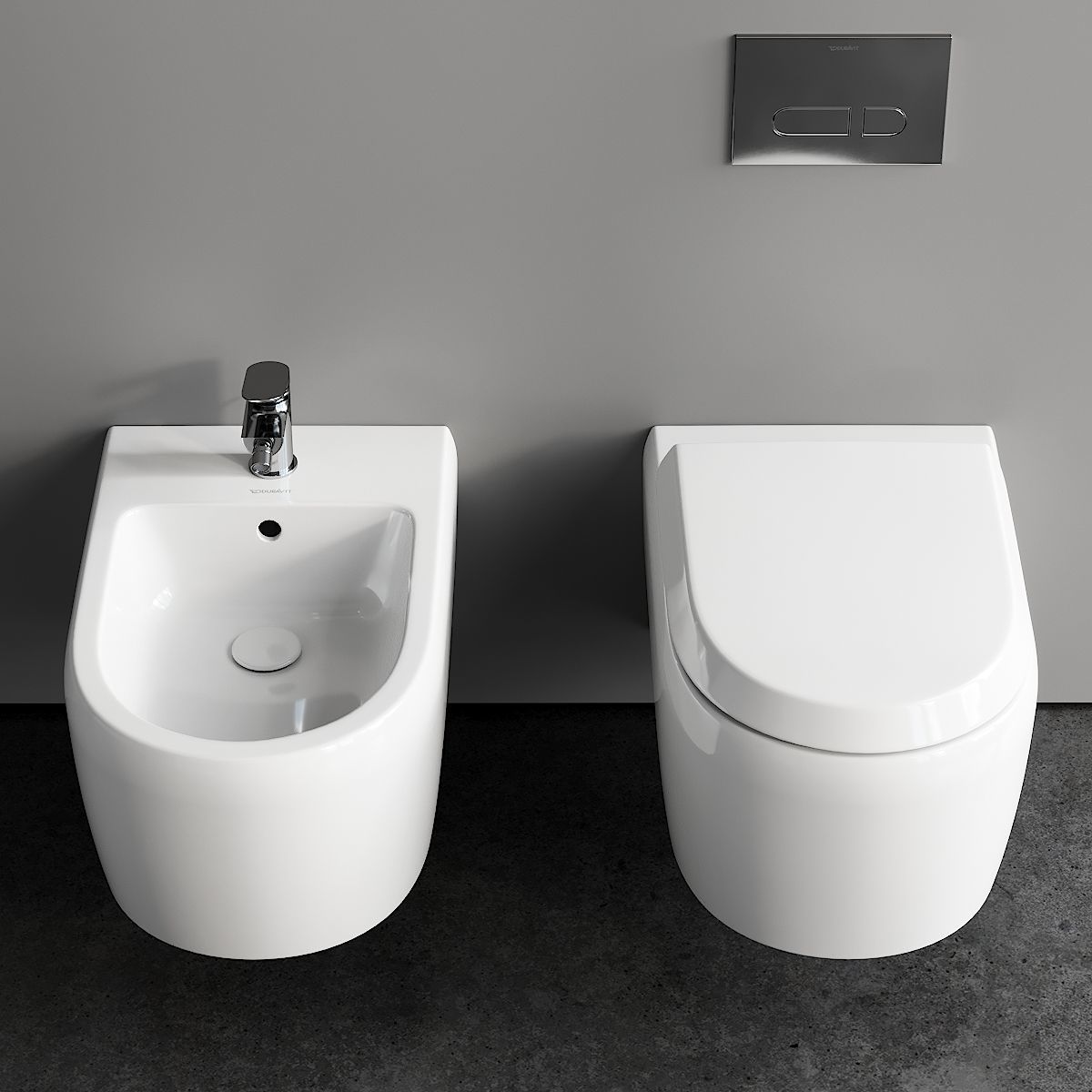 Duravit Qatego Wall-Hung WC 3D model_1