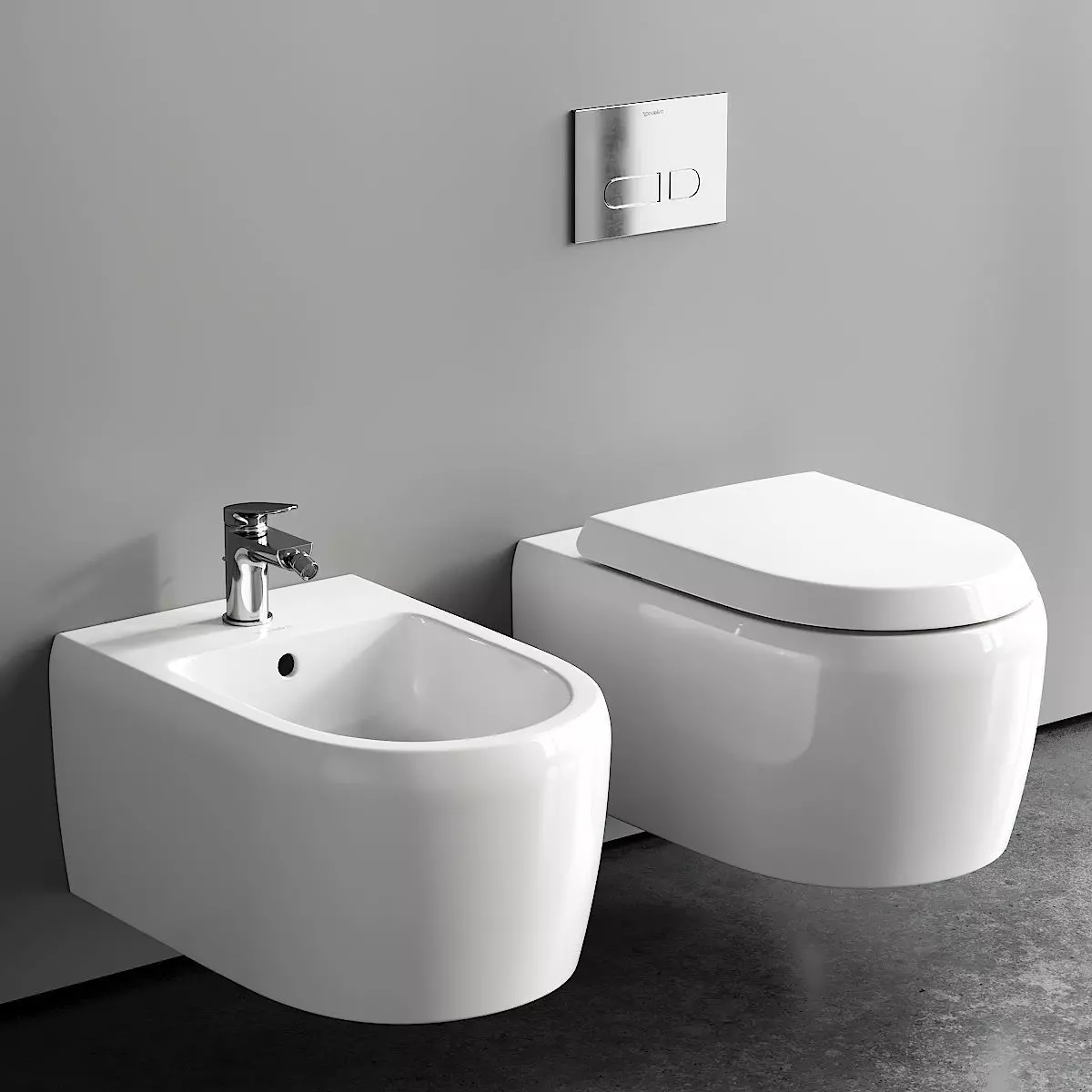Duravit Qatego Wall-Hung WC 3D model_0
