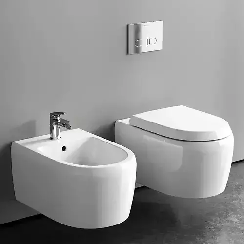 Duravit Qatego Wall-Hung WC 3D model Duravit Qatego Wall-Hung WC 3D model