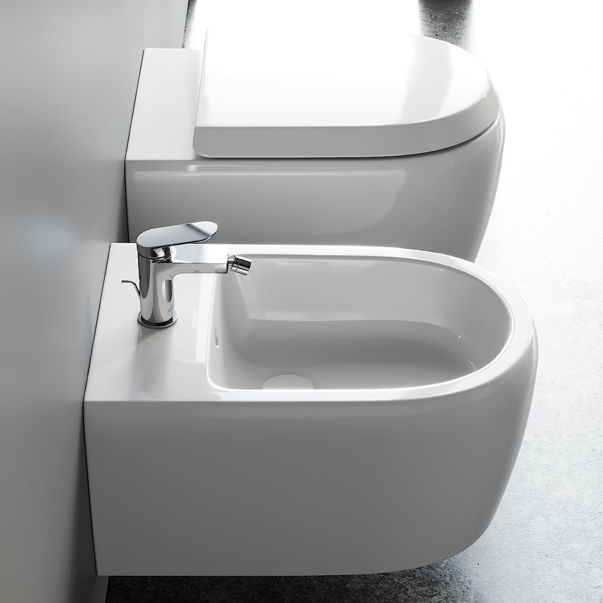 Duravit Qatego Wall-Hung WC 3D model_3