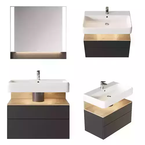 Duravit Qatego Vanity Unit Set 1 3D model