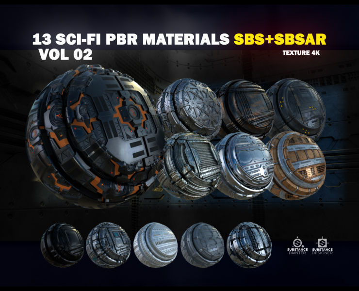 13 Sci-Fi PBR materials Texture_17