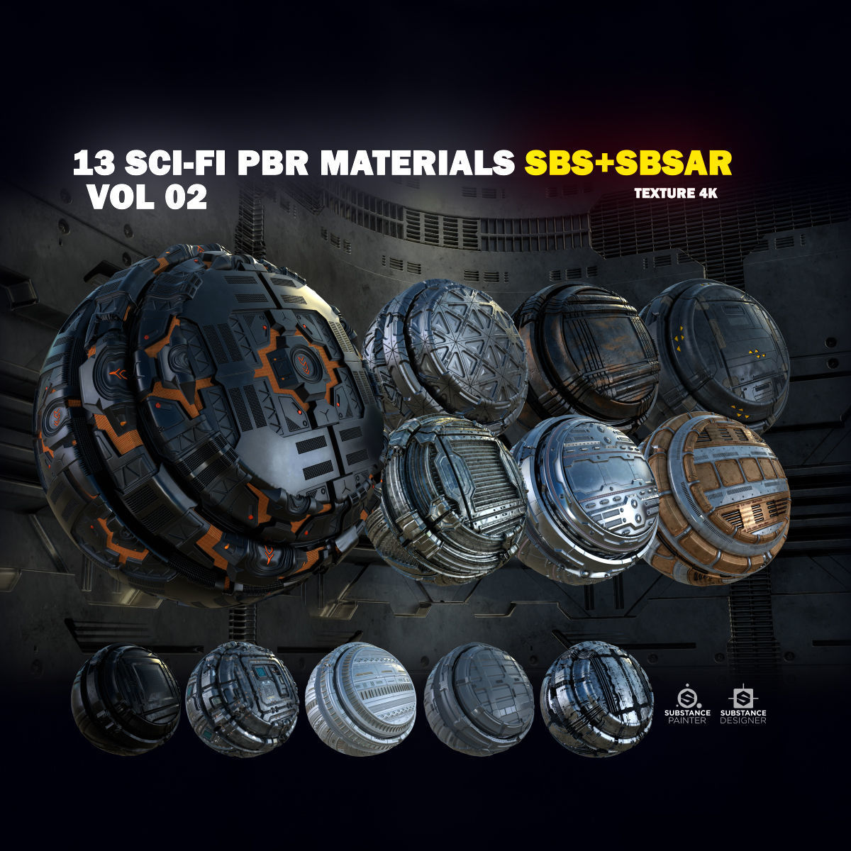 13 Sci-Fi PBR materials Texture_14