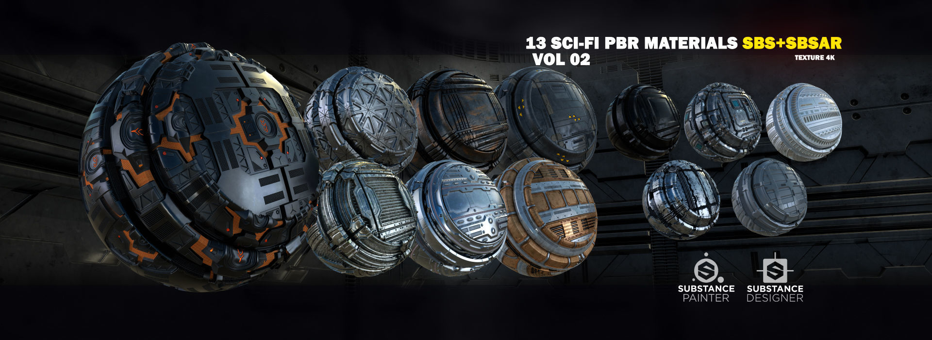 13 Sci-Fi PBR materials Texture_16