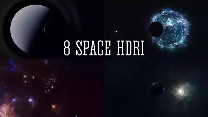 Space beauty HDRI Sci-fi 3D Model pack