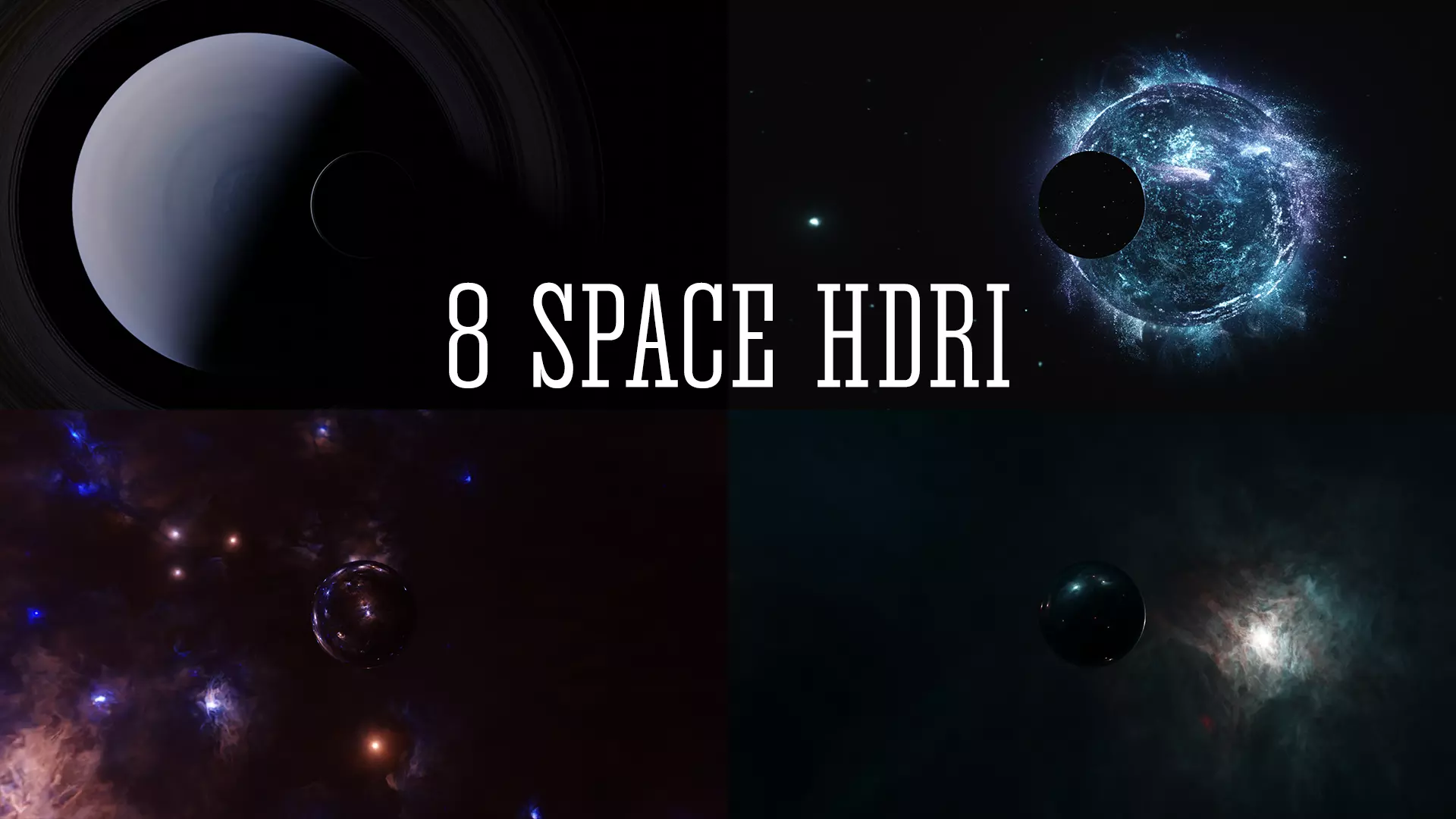 Space beauty HDRI Sci-fi 3D Model pack Low-poly 3D model_0