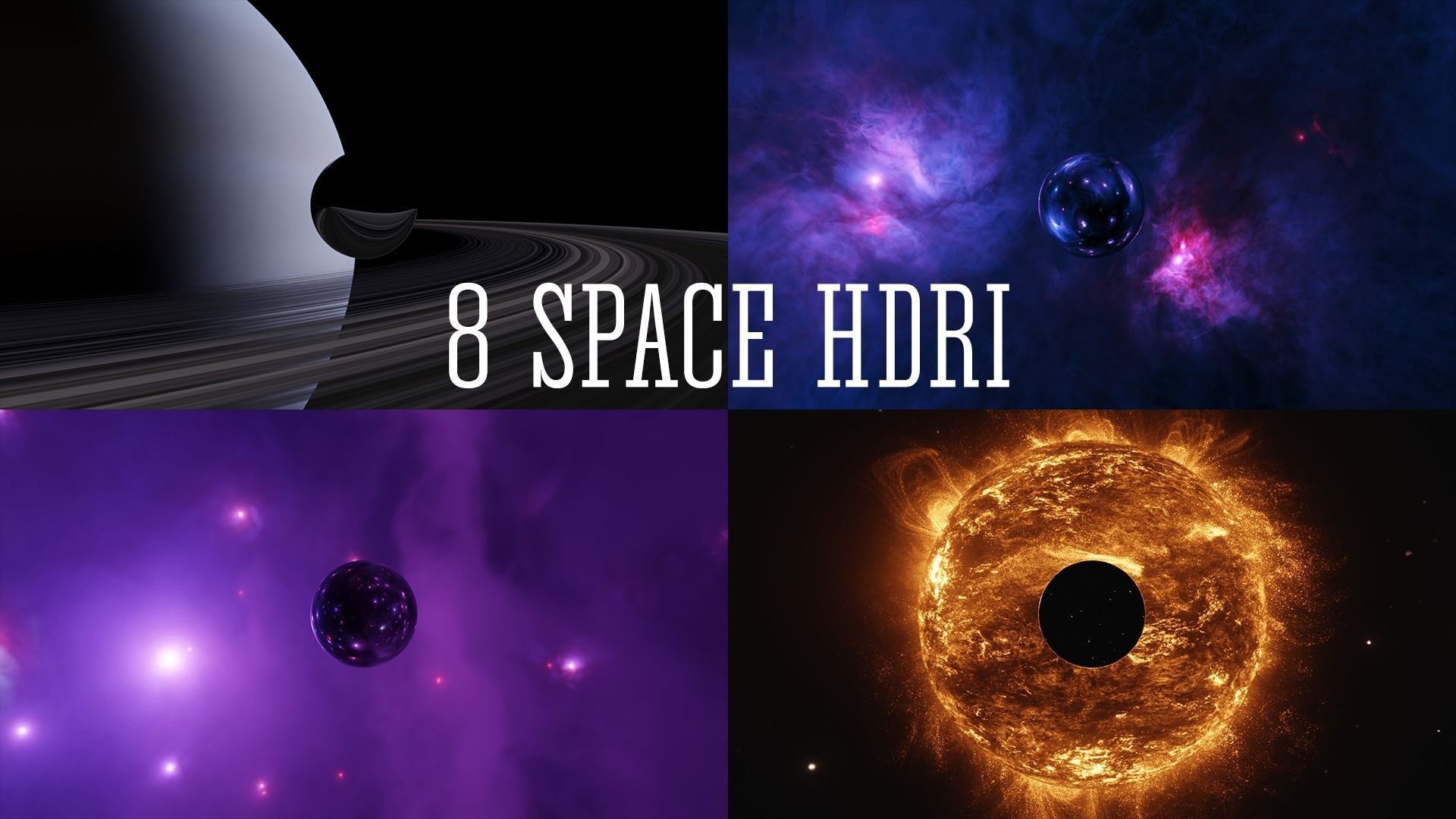 Space beauty HDRI Sci-fi 3D Model pack Low-poly 3D model_1