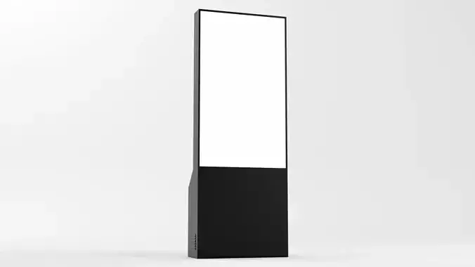 Digital Advertising Billboard 3D Model Low-poly 3D model
