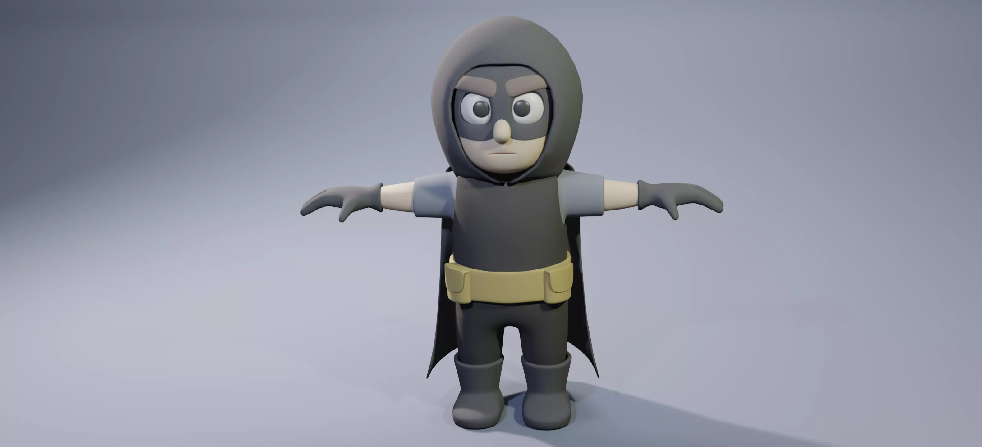 Stylized Low Poly Character 3D model_0