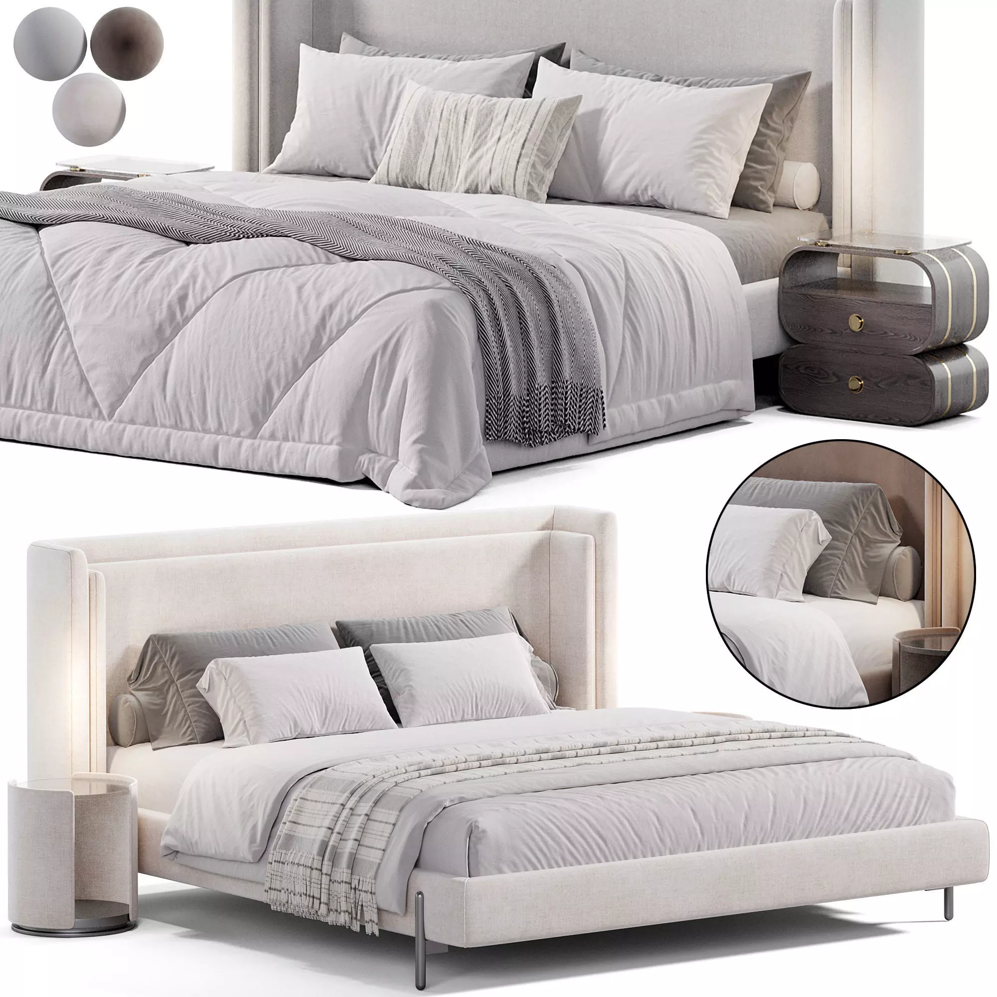 Dallon King bed by Elm and Iron 3D model