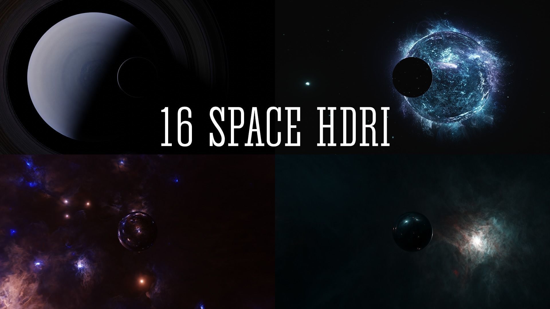 16  Space realistic HDRI Sci-fi 3D Model pack Low-poly 3D model_3