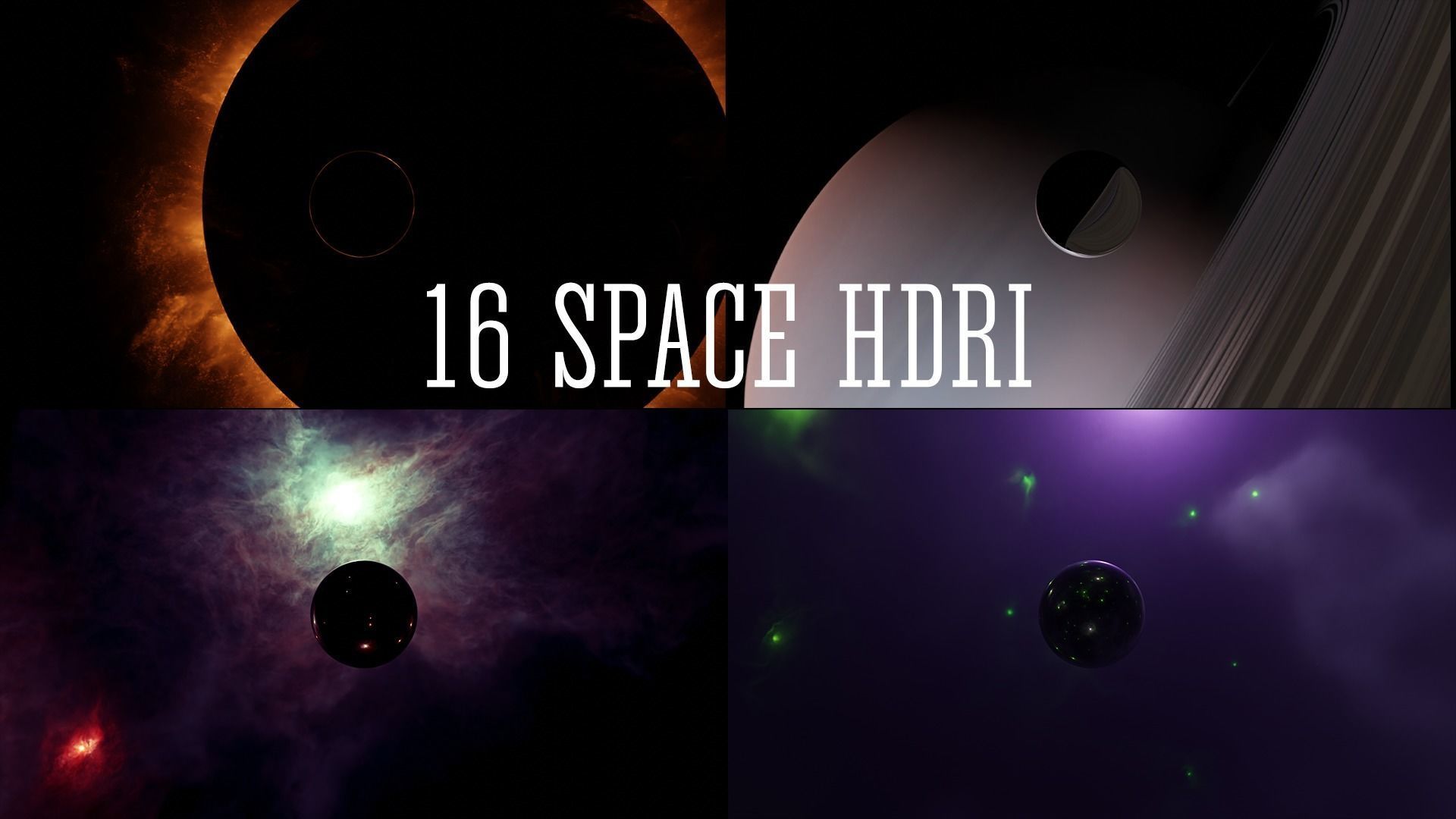 16  Space realistic HDRI Sci-fi 3D Model pack Low-poly 3D model_2